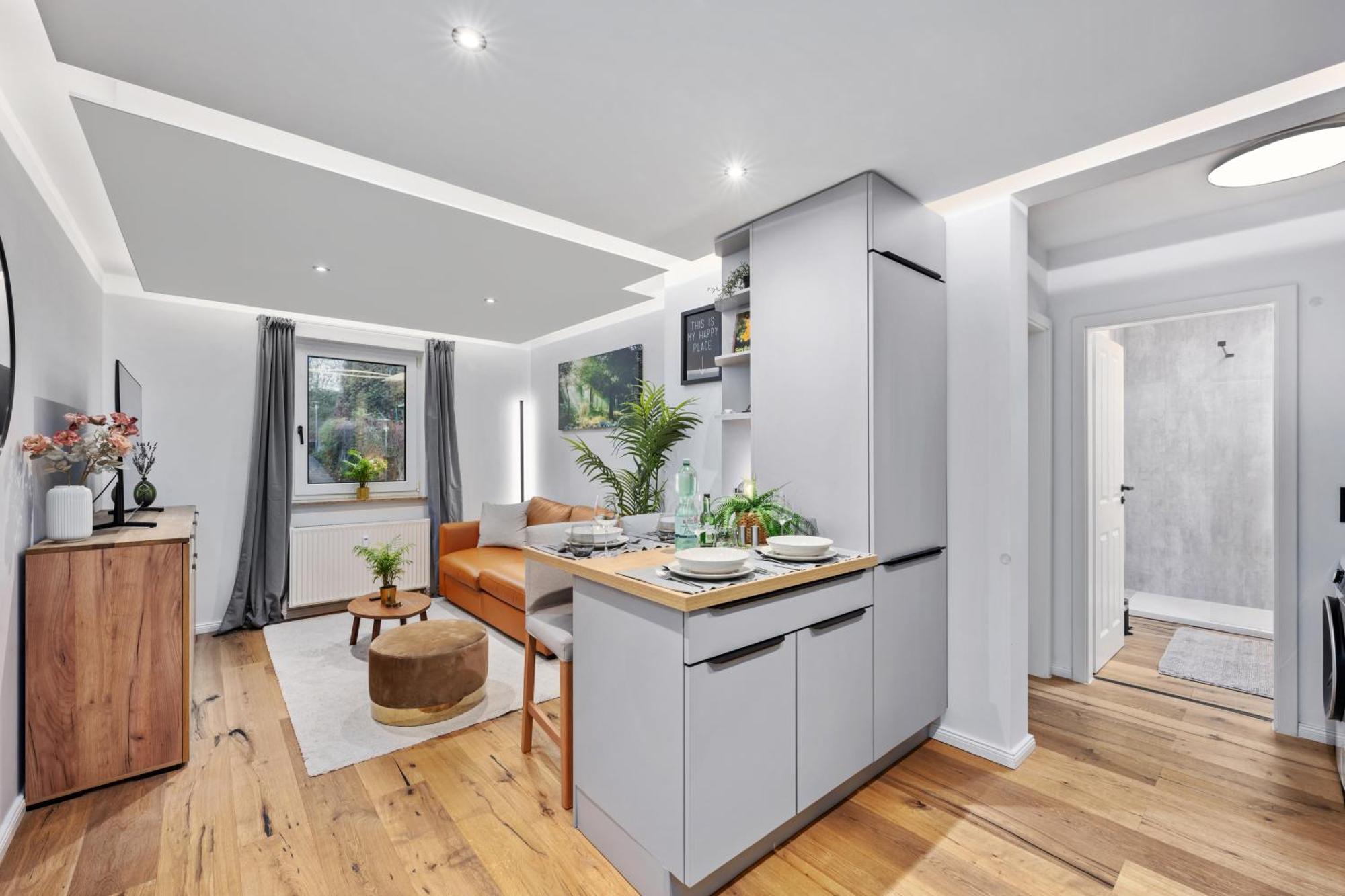 Edler Wohnraum Noble Stadtoase Mit Boxspringbett, Kaffeevollautomat, Lift & Parkplatz Chemnitz Bagian luar foto